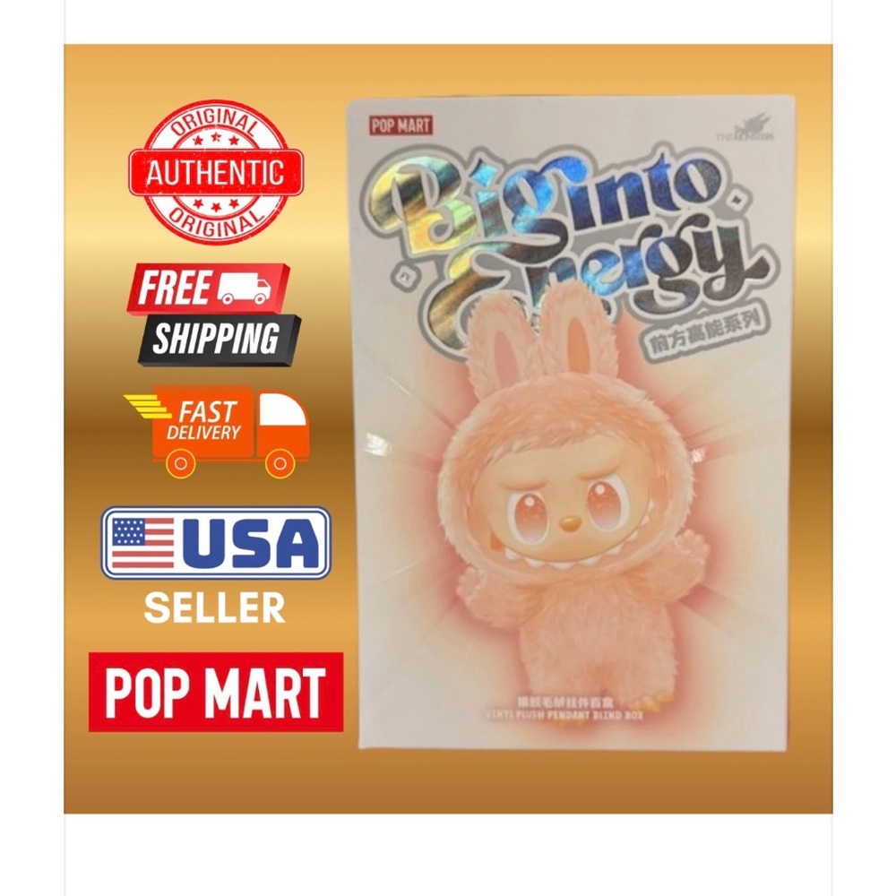 Pop Mart Big into Energy Labubu Vinyl Plush Pendant Blind Box